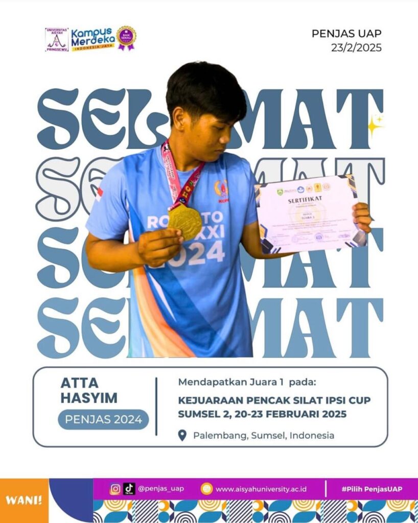 Prestasi Membanggakan Mahasiswa Program Studi S1 Pendidikan Jasmani Universitas Aisyah Pringsewu di Ajang Kejuaraan Pencak Silat IPSI CUP SUMSEL 2