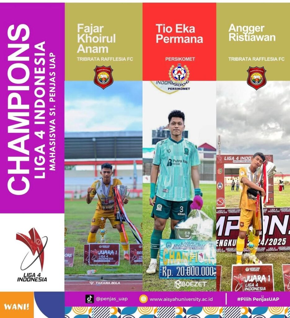 Mahasiswa Program Studi S1 Pendidikan Jasmani Universitas Aisyah Pringsewu Bersinar di Liga 4 Indonesia!